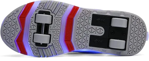 Miniatura 5 de CEIEOE Zapatos con ruedas para niños, 4 ruedas y 16 LED, modelo colorido, para niñas, niños, pueden cargar para principiantes, fiestas, cumpleaños