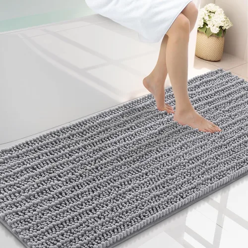 Miniatura 68 de Smiry Alfombras de Baño 24x16 pulgadas, Alfombras de Baño de Chenilla Extra Suaves y Absorbentes, Respaldo de Goma Antideslizante, Lavable a Máquina