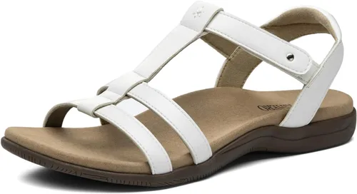 Miniatura 10 de Rihero Sandalias ortopédicas con soporte de arco para mujer, ortopédicas, cómodas, para caminar, informales, ajustables, para verano, playa