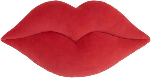 KINGROSE Almohada decorativa de labios 3D, cojín suave y lindo para sofá, cama, decoración del hogar, niñas, 11 x 18 pulgadas, color rojo Rojo-nuevo