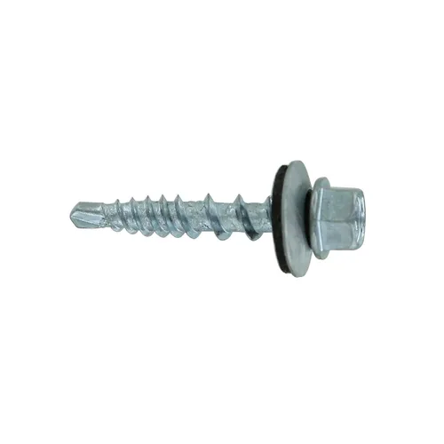 Miniatura 10 de Fasteners Plus ST Fastening Kwikseal Woodbinder Tornillos de Metal a Madera #10 X 1 Burgundy con Arandela de Goma EPDM, 250 Unidades - Diseñados