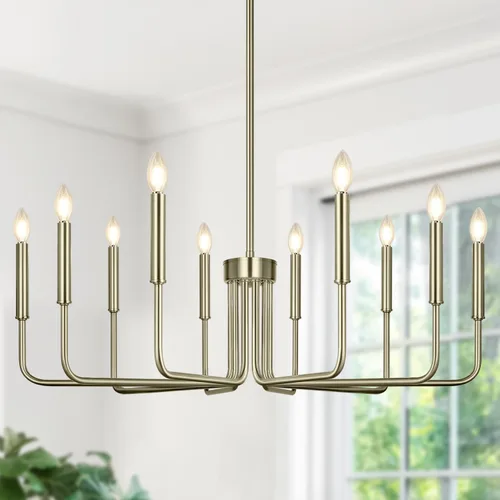 Miniatura 18 de Lynnoland - Candelabros de 6 luces de granja para comedor, accesorios de iluminación colgantes, lámparas industriales modernas para dormitorio