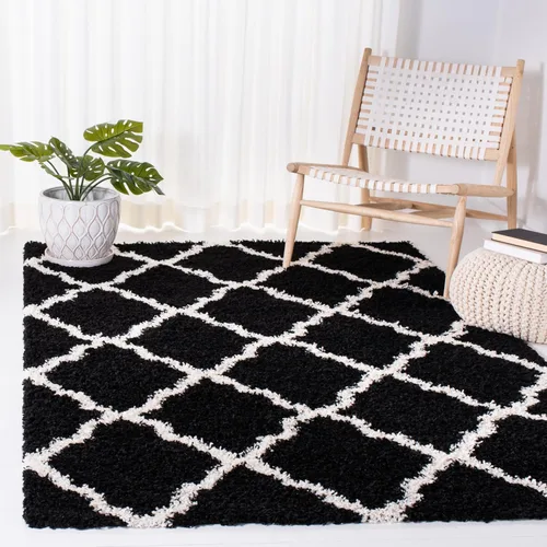 Miniatura 74 de Safavieh - Dallas Shag Collection SGD257A - Alfombra de área con diseño de enrejado de 10 x 14 pies