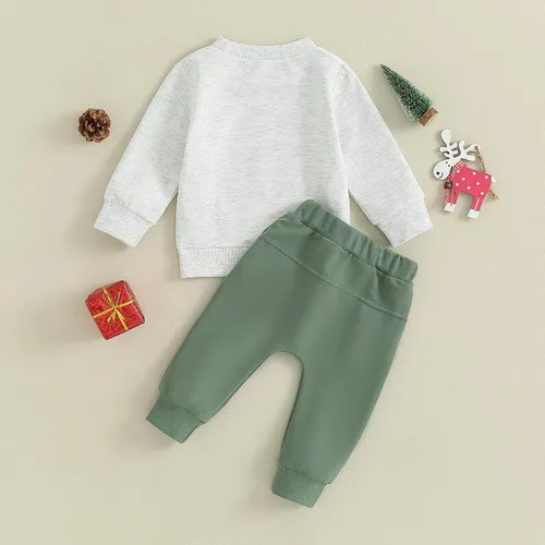 Miniatura 262 de Adobabirl Conjunto de sudadera y pantalones de Halloween para bebé, sudadera y pantalones con parche de calabaza para Halloween, otoño, ropa de bebé