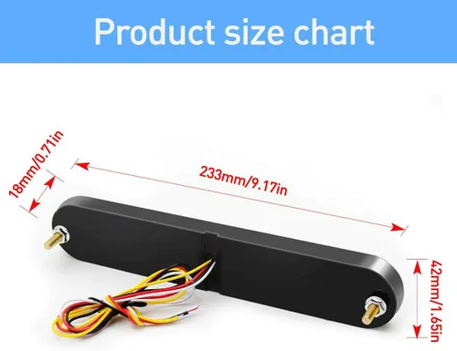 Miniatura 8 de Paquete de 2 barras de luces traseras LED de 9 pulgadas para remolque + parada de freno + conjunto de luces de señal de giro e identificación, tira