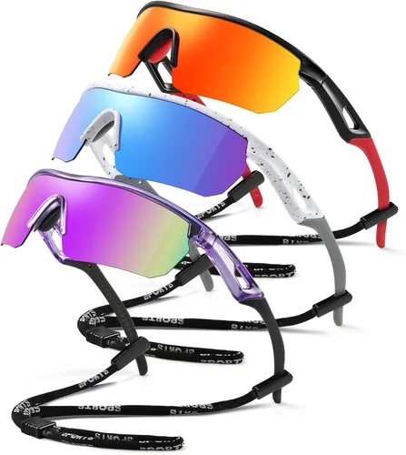 Miniatura 33 de Kids Sunglasses Youth Baseball Sunglasses for Boys Girls 3-12 Polarized Softball Sports Goggles UV Protection