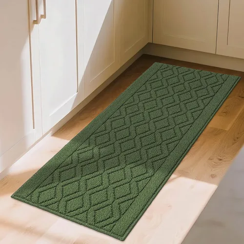 Miniatura 12 de COSY HOMEER Tapete de cocina antideslizantes, absorbentes para el piso, alfombra de cocina lavable, tapete de pie para fregadero, alfombra de Beige