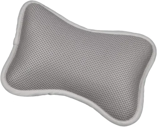 Miniatura 6 de Heallily Almohada de bañera 1 pieza suave de apoyo con ventosas para cuello y hombro (gris)
