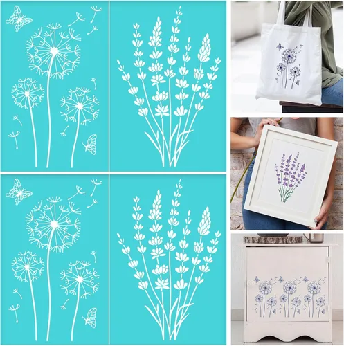 Miniatura 15 de 2 plantillas a cuadros de búfalo reutilizables, serigrafía autoadhesiva, impresión de 8.5 x 11 pulgadas, para pintar azulejos de pared de madera