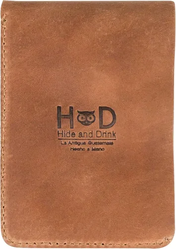 Miniatura 19 de Hide & Drink, Cartera vertical con bolsillo frontal con ranura para tarjetas, almacenamiento compacto para billetes, tarjetero, cuero de grano