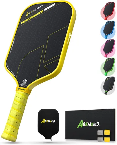 Miniatura 10 de AKS Performance Series Pickleball Paddles Set - Toray T700 Raw Carbon Fiber Pickleball Paddle with Friction Surface, 16mm Powerful Polymer Core