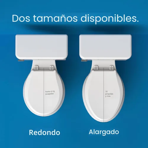 Miniatura 8 de Brondell Asiento de inodoro de bidé no eléctrico, asiento ecológico Swash, se adapta a inodoros alargados, color blanco, sistema de boquilla doble