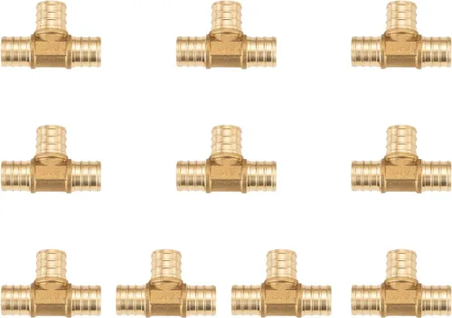 Miniatura 9 de (5 unidades) Adaptador de rosca NPT hembra de 3/4 pulgadas PEX x 3/4 pulgadas F1807, conector de engarce de latón LF para tubería PEX-b