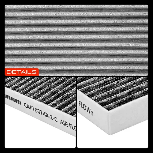 Miniatura 8 de A-Premium Filtro de aire de cabina de 2 piezas con carbón activado compatible con los modelos Toyota, Dodge y Pontiac - Tacoma 2005-2023, Dart