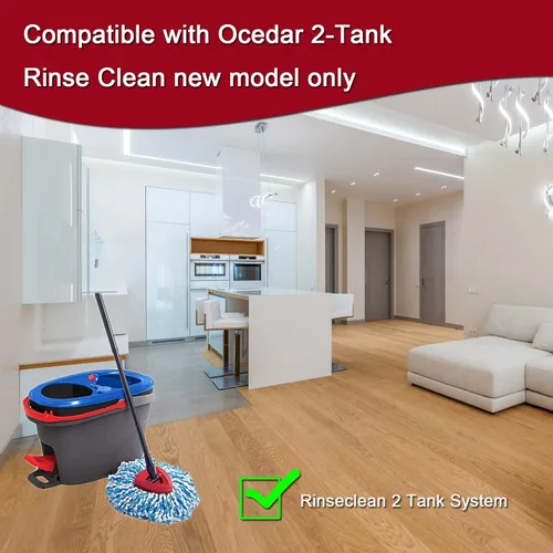 Miniatura 5 de Juego de 6 cabezales giratorios de repuesto compatibles con RinseClean 2 Tank System Repuestos de mopa giratoria de microfibra (6)
