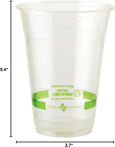 Miniatura 9 de World Centric CP-CS-9Q - Vasos Ingeo 100 % compostables