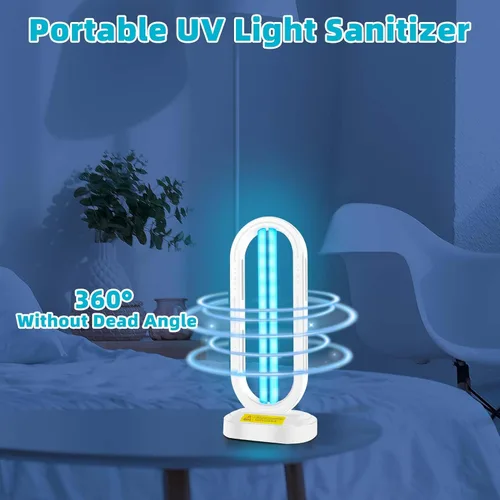 Miniatura 2 de Feefir Desinfectante de luz UV, dispositivo de desinfección UVC para el hogar con control remoto y temporizador de 4 velocidades, desinfectante
