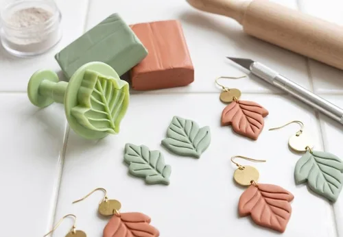 Miniatura 2 de 4 cortadores de galletas de hojas con sellos de émbolo, moldes de hojas de arce y roble veteado 3D para decoración de corteza de pastel, hornear