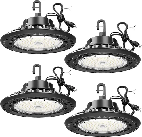 Miniatura 13 de Luces LED de alta bahía súper brillantes 150 W 22500 lm regulable AC100-277V 5000K DLC/ETL listado 6 pies con enchufe de EE. UU