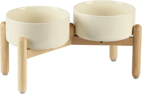 Miniatura 10 de Havniva Cuenco elevado de cerámica de 6.1 pulgadas para perros con soporte para platos de perros de razas pequeñas y medianas, cuenco de comida y 2