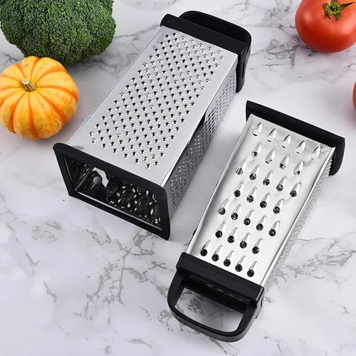 Miniatura 6 de Rallador de queso, rallador de caja de 4 lados, rallador de alimentos para queso, parmesano y verduras, apto para lavavajillas para cocina