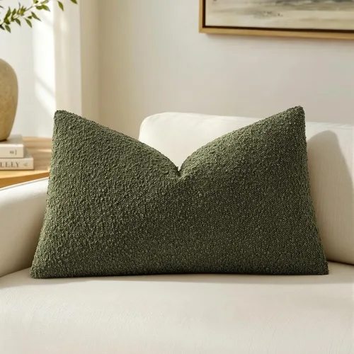 Miniatura 7 de MIULEE Funda de almohada texturizada con diseño de boucle, color azul aguamarina, funda de almohada lumbar sólida, decorativa de primavera, suave