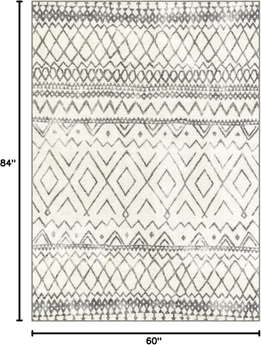 Miniatura 2 de Alfombra de arce con diseño abstracto de diamante, estilo envejecido, alfombra grande [fabricada en Estados Unidos] para salón, dormitorio