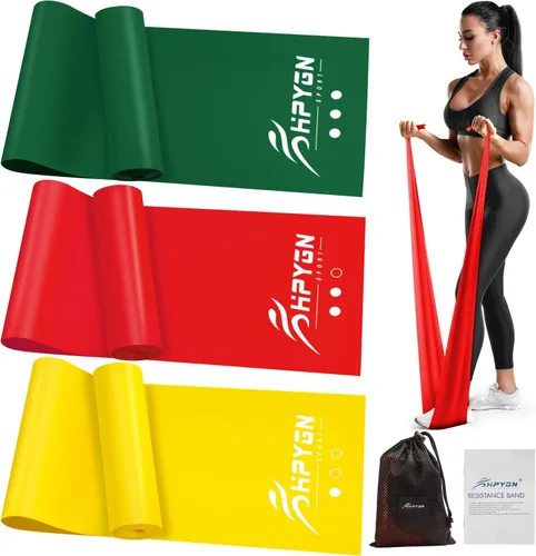 Miniatura 9 de Bandas de resistencia, bandas de ejercicio, bandas de terapia física para entrenamiento de fuerza, yoga, pilates, banda elástica de estiramiento