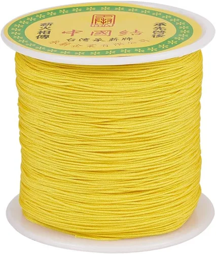 Miniatura 13 de Cordón de nailon trenzado de 150 yardas, cuerda roja de 0.020 in para pulsera, hilo de cuentas de nailon para collar Kumihimo, joyas, borlas