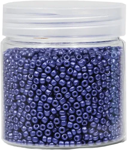 Miniatura 32 de Cuentas de semillas sueltas de color negro opaco, alrededor de 4000 piezas en caja 8/0 de vidrio para hacer joyas, agujero de 0.028 in (negro)