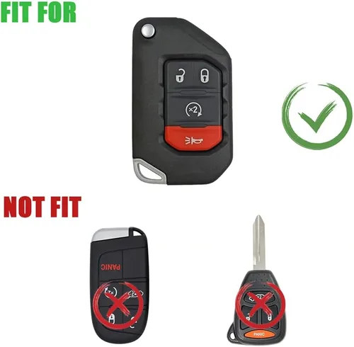 Miniatura 2 de Funda de aleación de zinc compatible con Wrangler JL JLU Gladiator JT Rubicon Remote Flip Key