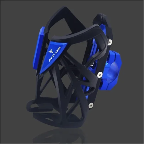 W para Yamaha MT-07 MT-09 MT-03 Mt07 Mt09/03 Botella de agua para bebidas de motocicleta Jaula Bebida Portavasos Sdand MT07 09 03 Y (Color : Azul