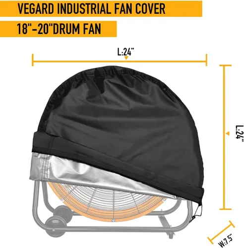 Miniatura 2 de VEGARD Cubierta de ventilador industrial: cubierta resistente al agua y al polvo para ventilador de piso de alta velocidad de 18 y 20 pulgadas