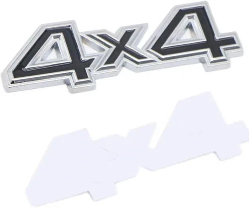 Miniatura 5 de 2 emblemas cromados de aleación de zinc 3D 4 x 4, aptos para SUV y camionetas 4Wd universales para guardabarros laterales de automóvil