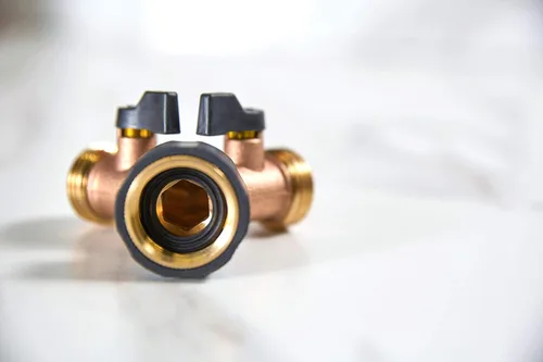 Miniatura 6 de Orbit, manguera para jardín de alta resistencia, divisor Y, válvulas de paso para riego, 58248N, Brass
