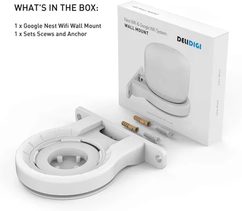 Miniatura 7 de Delidigi Soporte de pared ABS compatible con el enrutador WiFi Google Nest AC2200 - Estante para punto WiFi Nest [gestión de cables integrada]