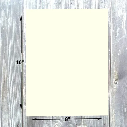 Miniatura 3 de Hamilco Cartulina de color crema de 8 x 10 pulgadas, peso pesado, 80 libras, cartulina para impresora, paquete de 50
