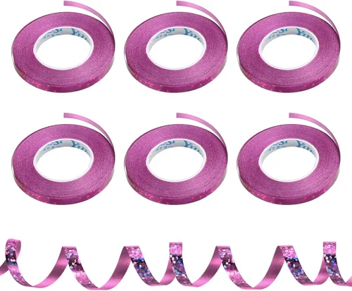 Miniatura 9 de PATIKIL 6 cintas rizadoras de 3/16 pulgadas con láser metálico brillante de 11 yardas iridiscentes para decoración de fiestas, envoltura de regalos