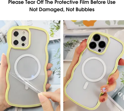 Miniatura 2 de Funda magnética para iPhone 13 Pro Max, funda transparente para iPhone 13 Pro Max, bonita funda para iPhone 13 Pro Max, funda protectora de TPU