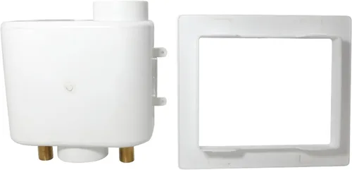 Miniatura 5 de XFITTING Caja de salida prémium para lavadora con drenaje central, 1/2 pulgada MIP/sudor x 3/4 pulgadas MHT, color blanco