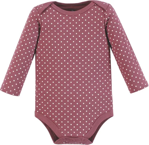 Miniatura 60 de Hudson Baby Body unisex de algodón de manga larga para bebé, leopardo rosa rojo