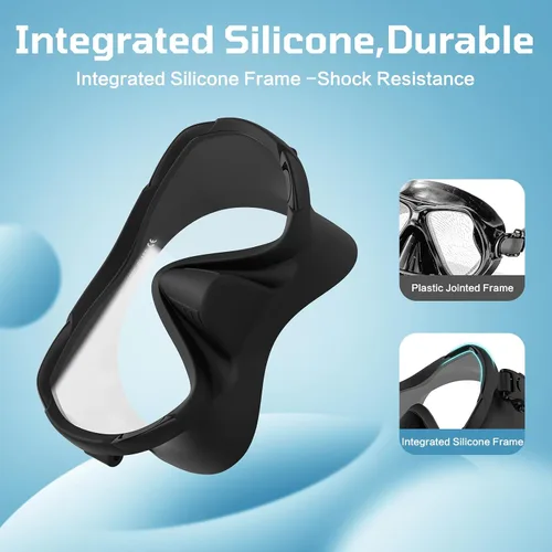 Miniatura 3 de Gafas de natación para adultos con cubierta para la nariz, máscara de buceo de visión amplia, sin fugas, gafas de natación para hombres, mujeres