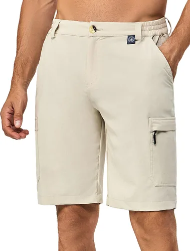 Little Donkey Andy Pantalones cortos tipo cargo para hombre de 10 pulgadas, de secado rápido, elásticos, ligeros, para senderismo, para exteriores,