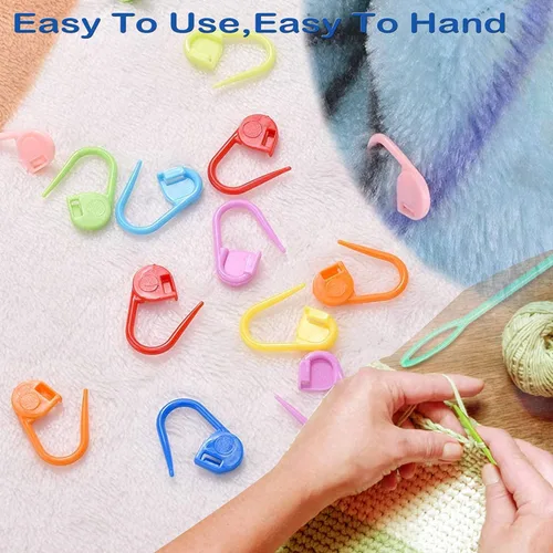 Miniatura 6 de Kits de 26 piezas de tejer de costura, 9 agujas de hilo romo de ojos grandes, 4 agujas de tejido de plástico, 12 agujas de punto coloridas