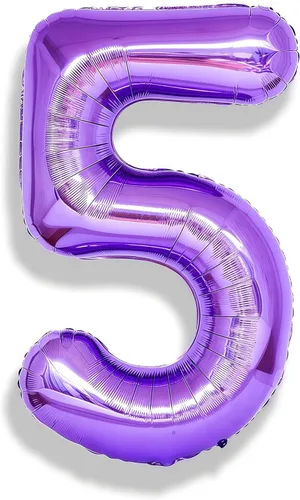Miniatura 41 de Globos de número azul pastel de 40 pulgadas, globo gigante autoinflable de aluminio número 5 de cumpleaños para niños, globos azul bebé para hombres