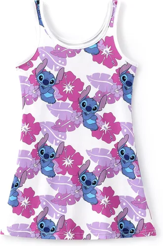Disney Stitch Princess Frozen Elsa Minnie Mouse - Vestido sin mangas para niñas, vestido acampanado para verano, playa, 2-9 años