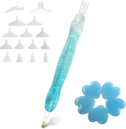 Kit de herramientas y accesorios de pintura de arte de diamante con bolígrafo de cuentas perforadas para adultos, puntas de lápiz estilo perforador