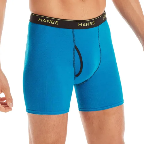 Miniatura 2 de Hanes Calzoncillos tipo bóxer para hombre, ropa interior de algodón suave y transpirable con cintura ComfortFlex, paquete múltiple