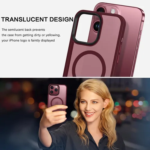 Miniatura 4 de BENTOBEN Funda protectora para iPhone 15 Pro Max, translúcida mate, delgada, a prueba de golpes, para mujeres y hombres, para iPhone 15 Pro Max