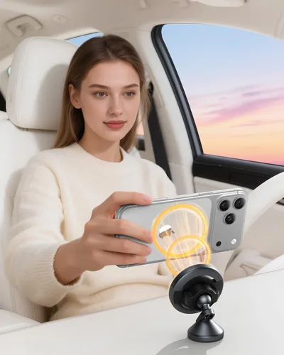 Miniatura 9 de SYNCWIRE MagSafe - Soporte magnético para teléfono de automóvil, soporte magnético para tablero de automóvil, soporte de teléfono magnético fuerte